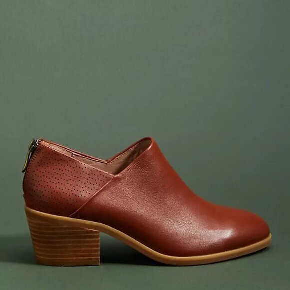 Anthropologie Brown Leather Bekah Booties - Picture 1 of 12